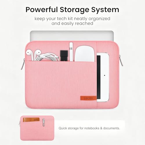 Lacdo 13 inch Laptop Sleeve Case for 13 inch MacBook Air M5 A3449 (2026), M4 A3240 2025, M3 A3113, M2 A2681, M1 A2337 | 13" MacBook Neo A18 Pro A3404 (2026) | iPad Air/Pro 13 M5 Computer Bag, Peach - color: Peach, size: New MacBook Air/Neo/Pro 13 Inch