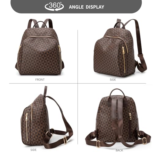 Womens Backpack Purse Leather Anti-theft Large Fashion Designer Travel Backpack Bag Men's Backpack Shoulder Bags - color: B-brown