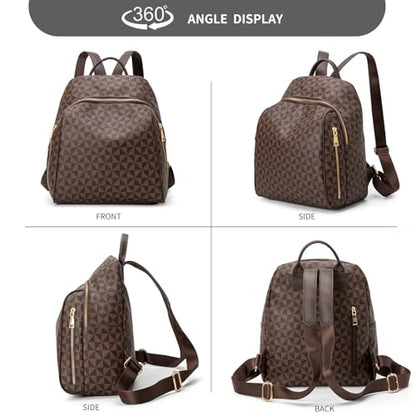 Womens Backpack Purse Leather Anti-theft Large Fashion Designer Travel Backpack Bag Men's Backpack Shoulder Bags - color: B-brown