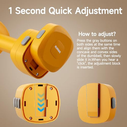Lightweight Adjustable Dumbbell Kettlebell Set - 4 in 1 Free Weight Set with Kettlebell Grip Converter, Each 2.2 3.3 4.4 5.5lb Quick Change Weight Women Dumbbell Set for Small Spaces Home Gym - color: Dumbbell Orange