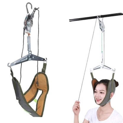Cervical Neck Traction Device Neck Tension Relief Portable Over The Door Device Portable Neck Stretcher Hammock for Physical Therapy, Neck Pain Relief, Vertebrae Disk Herniation, Migraine Relief