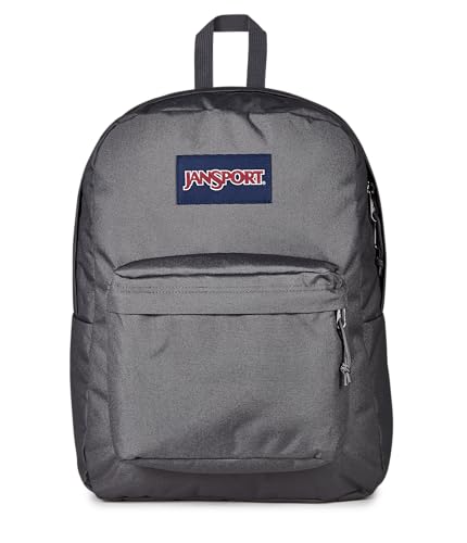 JanSport SuperBreak One Backpack - Durable, Lightweight Bag with 1 Main Compartment, Front Utility Pocket with Built-in Organizer, Premium Backpack, Smokey Grit - color: Smokey Grit