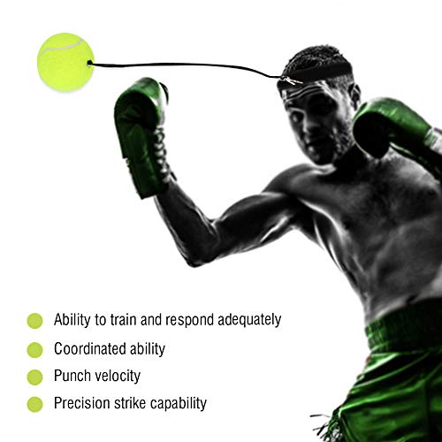 Zerone Boxing Reflex Ball, Boxing Ball with Headband Punching Balls Equipment for Focus, Speed, Punching Speed, Fight Hand Eye Coordination Training