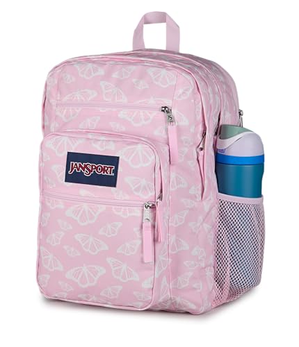 JanSport Laptop Backpack - Computer Bag with 2 Compartments, Ergonomic Shoulder Straps, 15” Laptop Sleeve, Haul Handle - Flutter By - color: Flutter By Pink