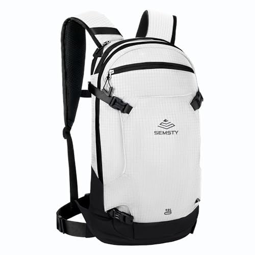 12L Ski & Snowboard Backpack, Backcountry Backpack for Men Women - color: White