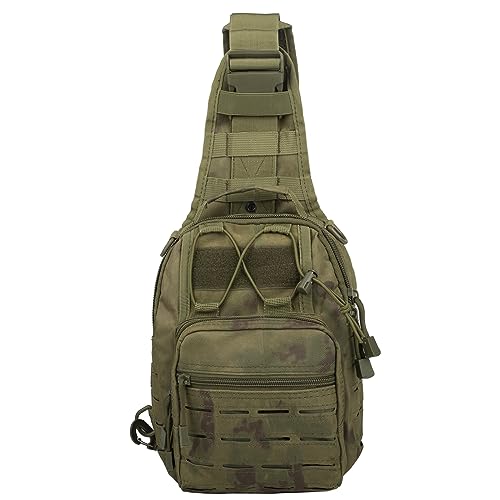 BOMTURN Tactical Backpack-1000D Waterproof Military Backpack/Laser-Cut/CCW Bags Sling Bag Tactical Satchel Shoulder Bag Men - color: Clmc