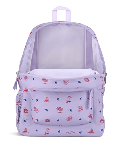 JanSport Cross Town Backpack 17" x 12.5" x 6" - Simple Bag for Everyone with 1 Main Compartment, Front Utility Pocket - Premium Class Accessories - Lagoon Luau - color: Lagoon Luau