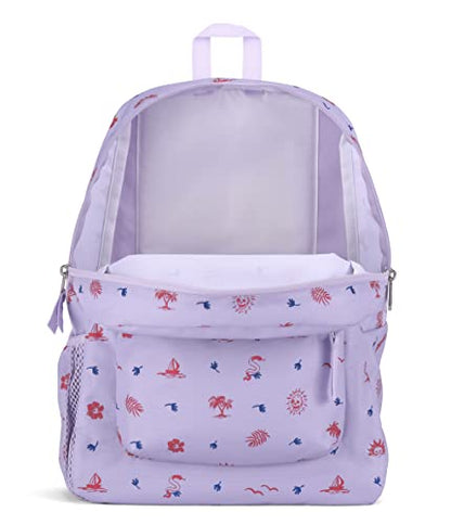 JanSport Cross Town Backpack 17" x 12.5" x 6" - Simple Bag for Everyone with 1 Main Compartment, Front Utility Pocket - Premium Class Accessories - Lagoon Luau - color: Lagoon Luau