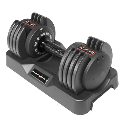 CAP ADJUSTABELL Adjustable Dumbbell Weights - Singles & Pairs | 12.5 lb, 25 lb & 55 lb | Multiple Handle Options - size: 25 lb - Honeycomb Black Handle, style: Single