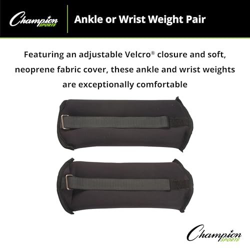Champion Sports Soft Adjustable Ankle and Wrist Weights - size: 2 lbs.