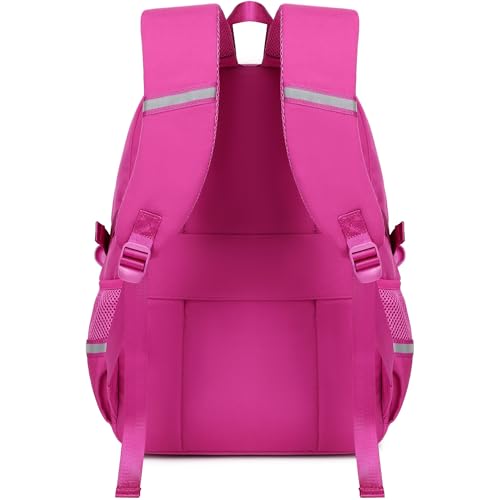 abshoo Big Student Laptop Backpack For College Women Middle High School Teen Girls Bookbag Travel Daypack (Hot Pink) - color: Hot Pink