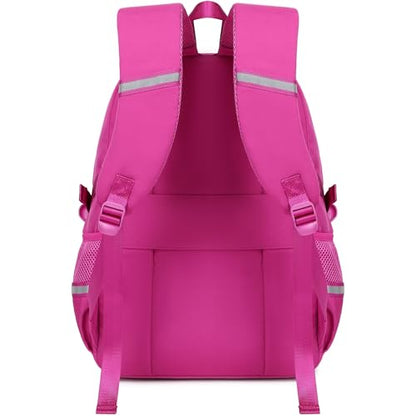 abshoo Big Student Laptop Backpack For College Women Middle High School Teen Girls Bookbag Travel Daypack (Hot Pink) - color: Hot Pink