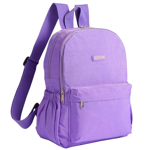 AOTIAN Lightweight Small Hiking Backpack for Women - Durable Water-Resistant Daypack for Travel, Camping & Outdoor Adventures - color: Light Purple-small