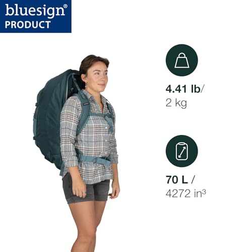 Osprey Fairview 70L Women's Travel Backpack - Large Adjustable Travel Bag with Detachable Daypack, Black - color: Black, style: 70l