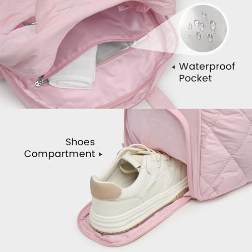 G4Free Pickleball Bag, Pickleball Backpack for Men and Women, Tote with Shoe Compartment and Waterproof Pocket - color: Pink