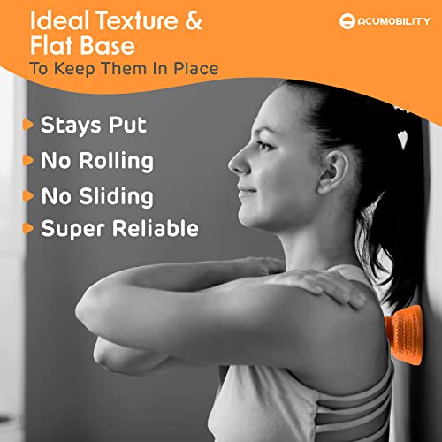 Acumobility Massage Ball Roller 2 Pack - Trigger Point - Massage Balls Massage Roller Ball - Foot Massage Ball - Physical Therapy Ball - color: Orange