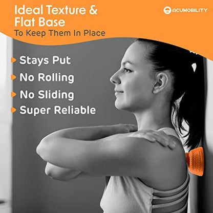 Acumobility Massage Ball Roller 2 Pack - Trigger Point - Massage Balls Massage Roller Ball - Foot Massage Ball - Physical Therapy Ball - color: Orange