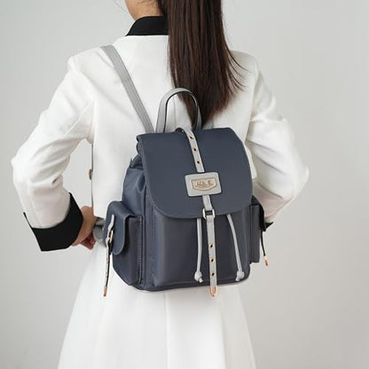 MKF Collection Travel Backpack for Women, Nylon Top Handle Travel bag Roomy Daypack Carry on Backpack by Mia K - color: Blush Pink
