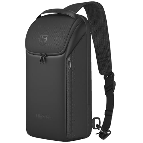 5L Sling Bag Crossbody Backpack Compact EDC Daypack for Men Minimalist Chest Shoulder bag 11 inch iPad Pro M4/ iPad Air M2 - color: Black, size: XS for 11-inch iPad Pro