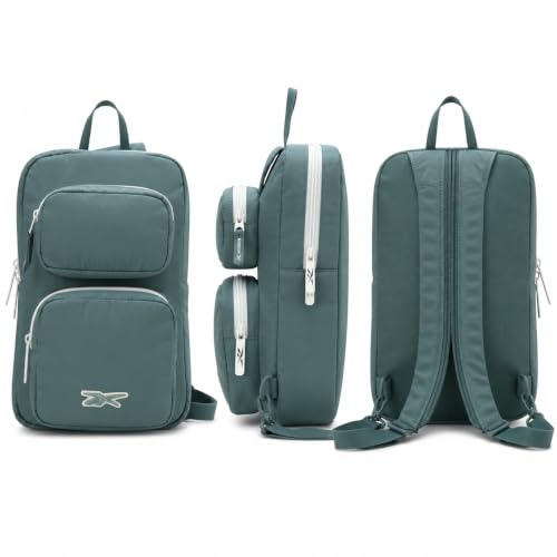 Reebok Unisex Crossbody Bag - Convertible Compact Durable Cross Body Bag for Women and Men - Gym and Travel Essentials, Size One Size, Mikayla Green - color: Mikayla Green
