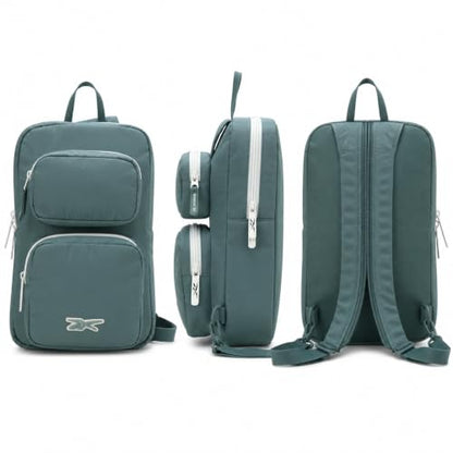 Reebok Unisex Crossbody Bag - Convertible Compact Durable Cross Body Bag for Women and Men - Gym and Travel Essentials, Size One Size, Mikayla Green - color: Mikayla Green