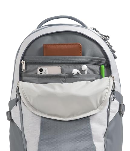 The North Face Women's Recon Everyday Laptop Backpack - Commuter Travel Bag, 18" Laptop Sleeve, Water-Repellent, TNF White Metallic Mélange/Mid Grey-NPF, One Size - color: Tnf White Metallic Mélange/Mid Grey-npf