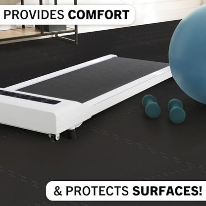 Stalwart EVA Foam Mat Tiles 12-Pack - 48 SQ FT of Interlocking Padding for Garage, Playroom, or Gym Flooring - Exercise Mat or Baby Playmat (Black)