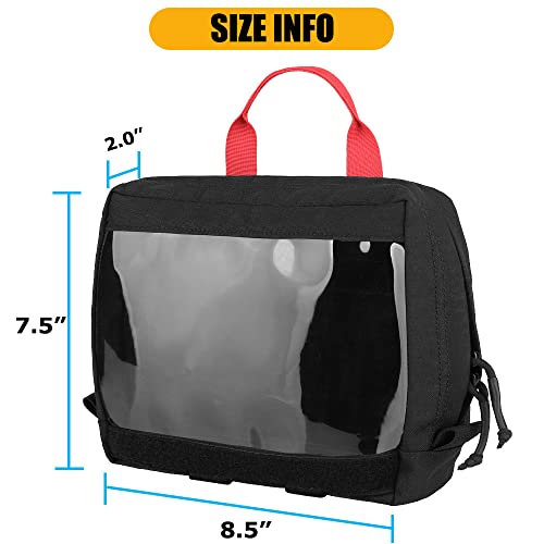 KRYDEX Clear Top Insert Bag with Hook Panel Tactical Packing Cube Travel Organizer Bag (Large) - color: Large