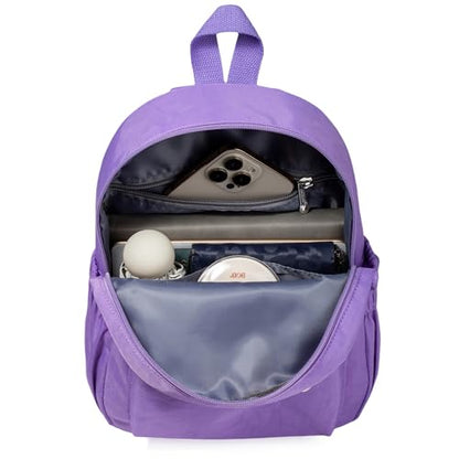 AOTIAN Mini Backpack for Women, Durable Nylon Small Daypack, Light Violet - color: Light Violet