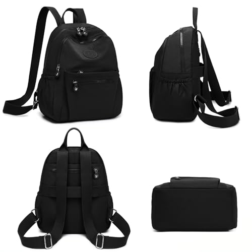 Mini Backpack Purse for Women, Stylish Daypack Shoulder Bag, Small Lightweight Daypack for Work Travle College (A- Black) - color: A- Black