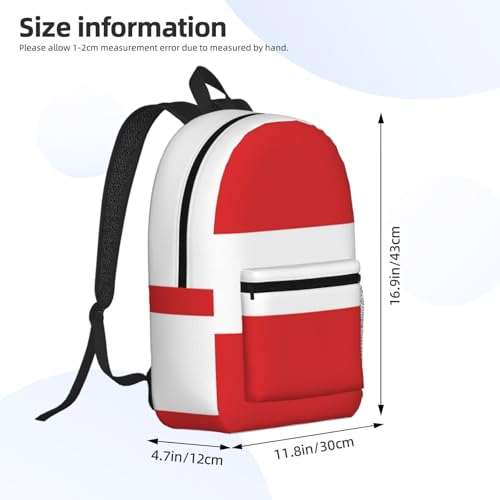 MZERSE Water Resistant Hiking Daypack Flag Of Austria, Outdoor Backpack with Side Mesh Pockets, Perfect for Sports and Beach - color: Pattern (1114)