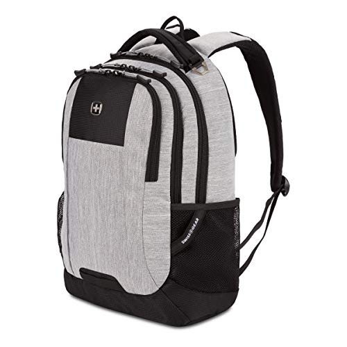 SwissGear Cecil 5505 Laptop Backpack, Heather Grey, 18-Inch - color: Heather Grey