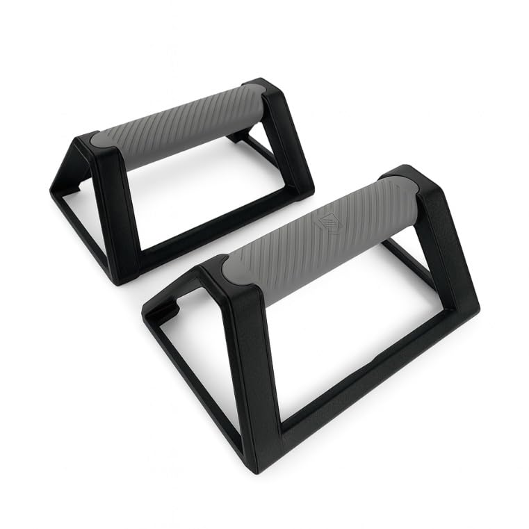 Summit Grips Premium Push-Up Handles for Strength Training, Stackable, Wrist-Friendly, Ergonomic Grip for Home Gym Workouts - color: Gray