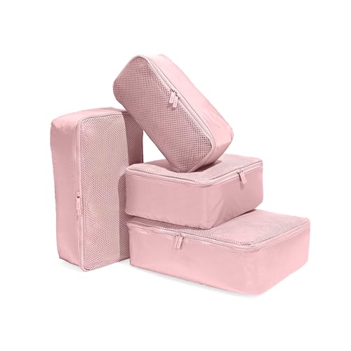 Away Insider Packing Cubes Set of 4 – Lightweight Travel Organizers for Luggage, Suitcases & Carry-On Bags, Blush Pink - color: Blush Pink