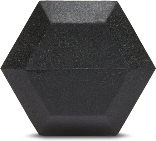 Amazon Basics Rubber Hex Dumbbell Hand Weight - size: 20 Pounds, style: 20 Pounds