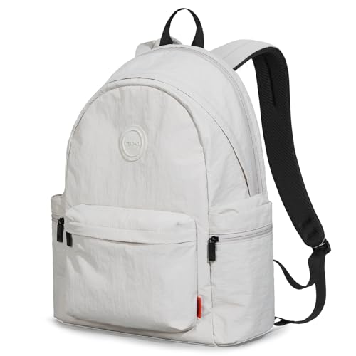 mixi Outdoor Lightweight Backpack Casual Carry On Laptop Backpack Travel Bookbag for Women Men, Water Resistant Durable Hiking Bag for Camping Weekender Sports College Work, 17 Inch, Light Gray - color: Light Gray, size: 17 inch