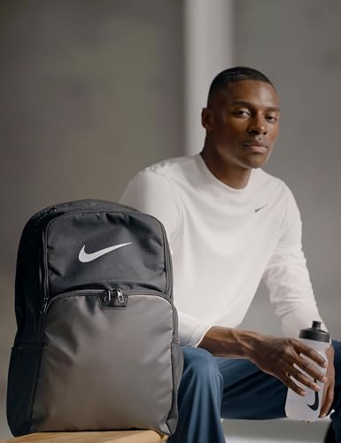 Nike Unisex Adult Gameday Brasilia 9.5 Training Backpack (24L or 30L) | Mens and Womens - color: Black/Black/White, size: X-Large