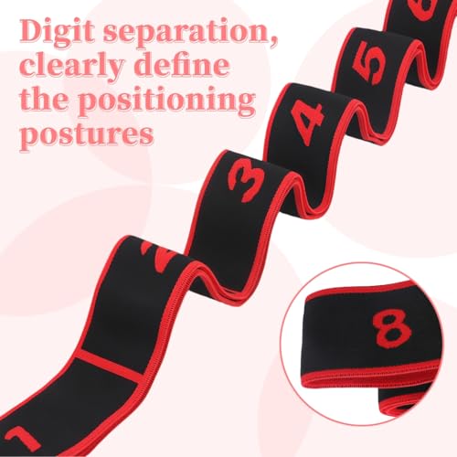 UncleS Elastic Tension Band Exercise Pull Rope Stretch Rope 8 Segment Pilates Stretching Band Female Resistance Training Equipment Fitness Exercise Resistance With Number - color: Grey
