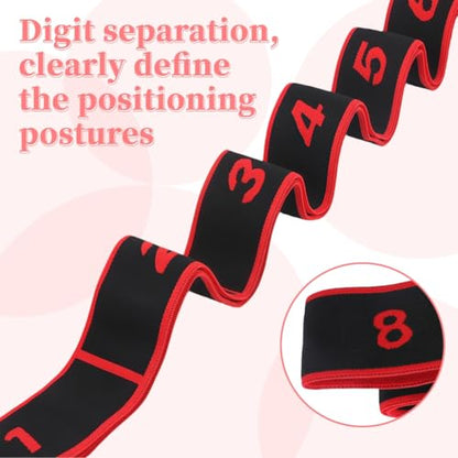 UncleS Elastic Tension Band Exercise Pull Rope Stretch Rope 8 Segment Pilates Stretching Band Female Resistance Training Equipment Fitness Exercise Resistance With Number - color: Grey