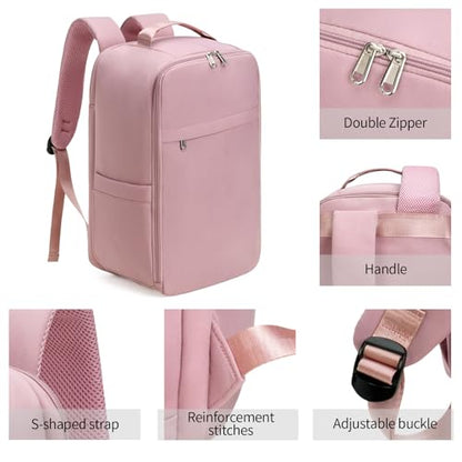 GAEKEAO Travel Backpack 15.6" Laptop Backpack for Men and Women Casual Daypack for Work Business Weekender College Pink - color: Pink