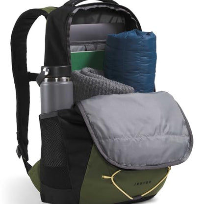 The North Face Jester Everyday Laptop Backpack - Commuter Daypack, Water Repellent, Laptop Sleeve - color: Woodland Green/Tnf Black/Honeyed Sand, size: One Size
