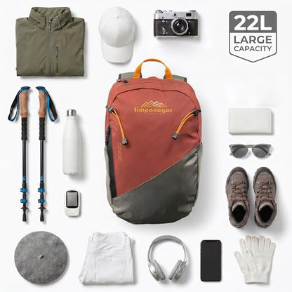 Timpanogos Elevation 22L Hiking Backpack, Lightweight Daypack for Men & Women made with Water-Resistant Ripstop Nylon, Hydration Compatible comes with Ergonomic Straps for Camping and Travel (Zion) - color: Zion