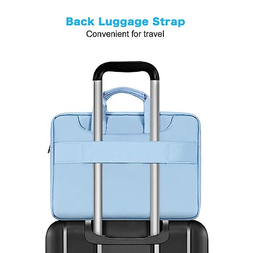 MOSISO 360 Protective Laptop Bag 15.6 inch, 15-16 inch Computer Bag Compatible with MacBook Air 15 inch/Pro 16 inch, HP,Dell,Lenovo,Asus,Notebook, Laptop Carrying Case with Strap&Handle, Airy Blue - color: Airy Blue, size: 16 inch