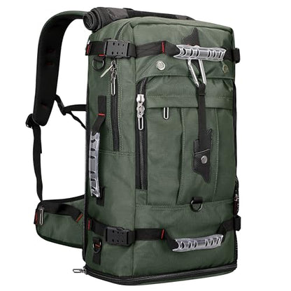 WITZMAN Travel Backpack for Men Large Duffle Luggage Bag Fit 17 Inch Laptop Carry On Bags for Airplane (B681 Army Green) - color: Army Green