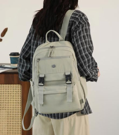 Backpack Purse for Women Small Backpack Nylon Travel Backpack - color: Light Grey