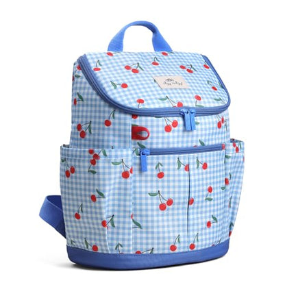 Itzy Ritzy Toddler & Kids Backpack - Lightweight Preschool & Elementary School Bag with Padded Straps, Trolley Sleeve, 2 Side Pockets, Tablet Sleeve & Name Label (Cherries) - color: Cherries