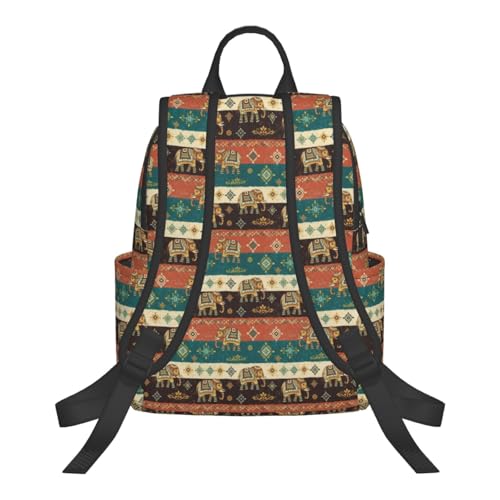 Expandable Outdoor Daypack Lotus Elephants African Ethnic, Flexible Capacity Hiking Rucksack for Wilderness Travel Field Activities Men Women - color: Picture (45)