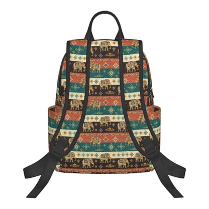 Expandable Outdoor Daypack Lotus Elephants African Ethnic, Flexible Capacity Hiking Rucksack for Wilderness Travel Field Activities Men Women - color: Picture (45)