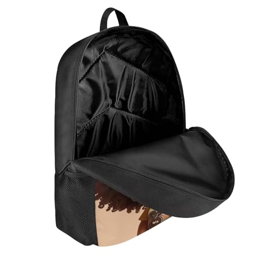 African Black Girls Backpacks Ages 6-8/8-10 Personalized Bookbag for Kids 3Rd Grade/4Th Grade Magic School Bag Custom Name Book Bag - color: African Black Girl-16