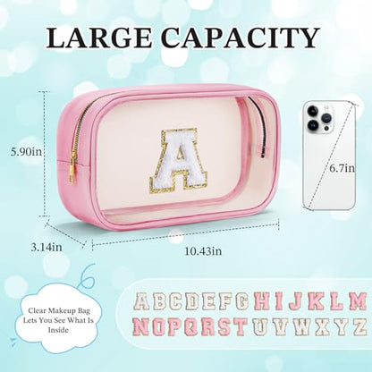 YOOLIFE Birthday Gifts for Girl Kids Gifts for Mom Women Travel Makeup Bag Pouch Beach Bags Clear Makeup Bags Cosmetic Bag Birthday Gift for 6 7 8 9 10 11 12 Year Old Girls Pink K - color: Large-Pink, style: K